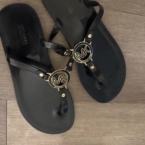 Michael Kors Black and Gold Sandals - Picture 2 of 2